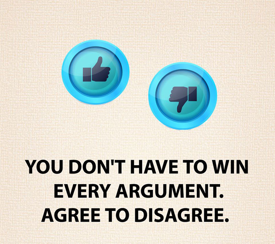 Nem kell megnyerned minden vitát, egyezz ki az egyet nem értéssel